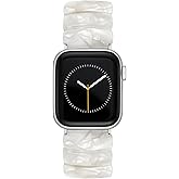 Anne Klein Women's Resin Expansion Band for Apple Watch Secure, Adjustable, Apple Watch Band Replacement, Fits Most Wrists