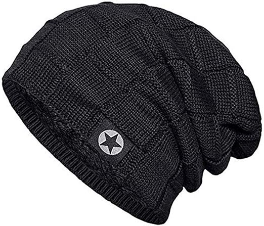 black knit winter hat