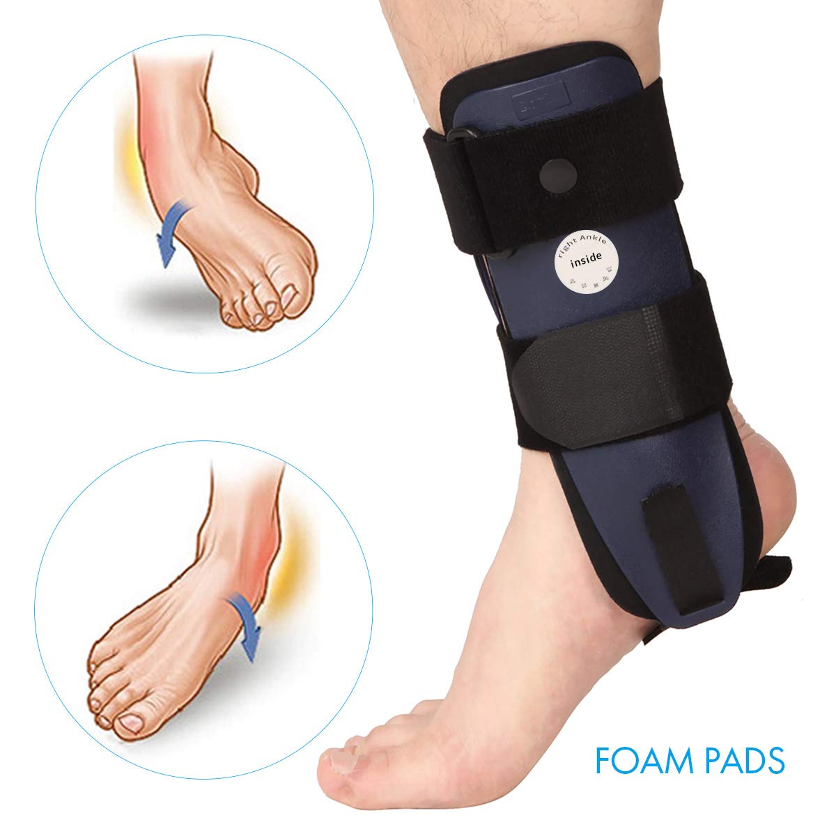 Air Gel Ankle Stirrup Brace Stabilizer Support for Reduce