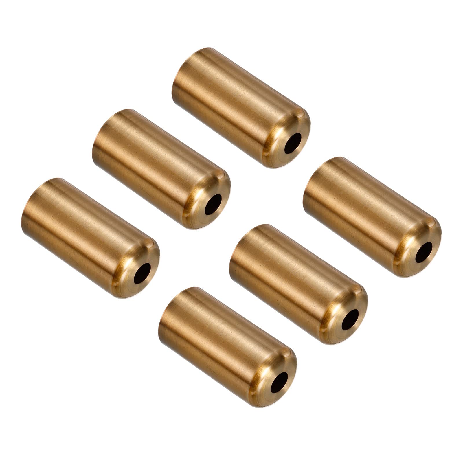 PATIKIL E14 Lamp Socket Cup, 6 Pack Lamp Bases Holder Covers Sleeves Decorative Lighting Accessories for Chandelier Wall Ceiling Light Gold Bronze