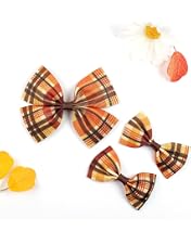 Thanksgiving Pins Fall Maple Leaves Hair Clips 8 Inches Large Bows Sparkly Glitter Sequin... Fall Hair Clips