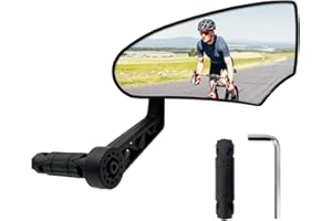 Homieway Bike Mirror for Handlebar Mount,HD Glass Bicycle Mirrors, Adjustable Bar End Bike Rear View Mirror, Scratch Resistant Handlebar Mirror for E-bike, Cycle Rearview Mirror Right (0.55-0.78")