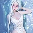 Junying Ice Plum 1/5 Female Seamless Action Figures Full Silicone Material, Jydoll 60cm Flexible Female Figure Dolls for Cosplay/Photography/Arts (Hair Transplant)
