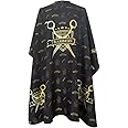 Pelocapa Barber Cape for Men Hair Salon Cape with Snaps Waterproof Professional Hairdresser Designer Cape Gown- 63”× 56”