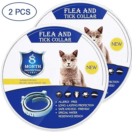 Latte Collier Anti Puces Pour Chats Et Petits Chiens Anti Tiques Collier Antiparasitaire Naturel Protection Efficace Pendant 8 Mois Résistant à Leau