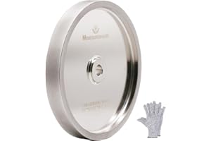 MORESUPERHARD CBN Grinding Wheel 8 inch 600 Grit,1" Wide,5/8" Arbor,Suitable for All Kinds of 8 inch Bench Grinders,for Sharpening High Speed Steel Tools Woodturning Tools(600 Grit)