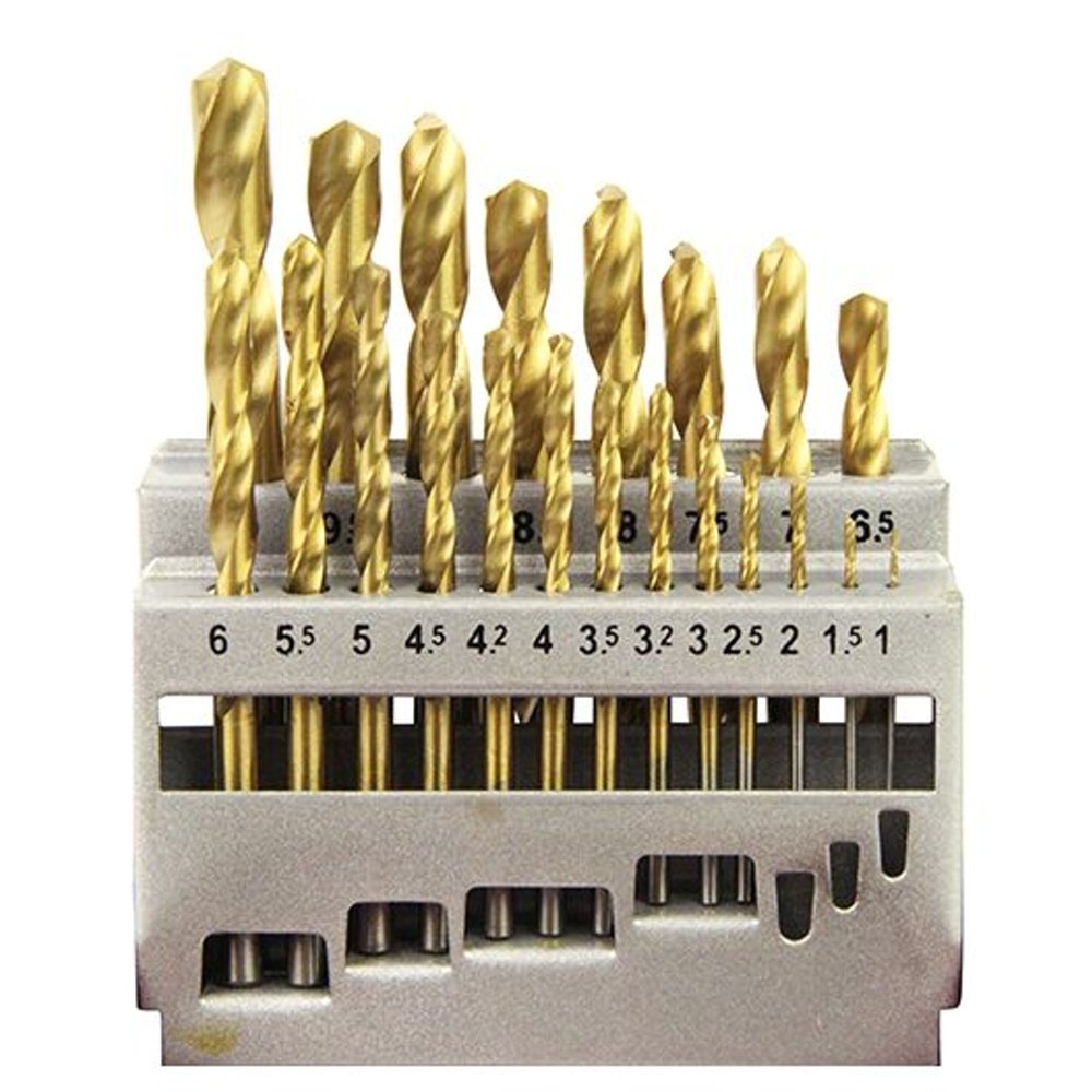 イーバリュー(E-Value) 鉄工用ドリルセット 丸軸 チタンコーティング 丸軸 21本組 ETD-21S-T商品画像