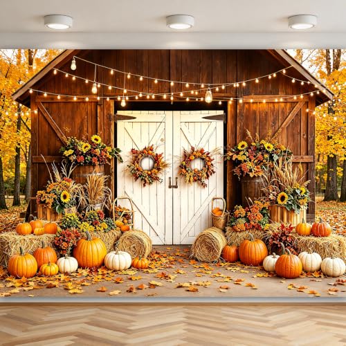 Mocsicka 10x8ft Fall Thanksgiving Backdrop Fall Pumpkin Harvest Background at Amazon