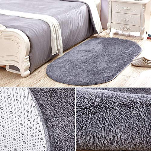 Softlife-Fluffy-Area-Rugs-for-Bedroom-26-x-53-Oval-Shaggy-Floor-Carpet-Cute-Rug-for-Boys-Kids-Room-Living-Room-Home-Decor-Grey