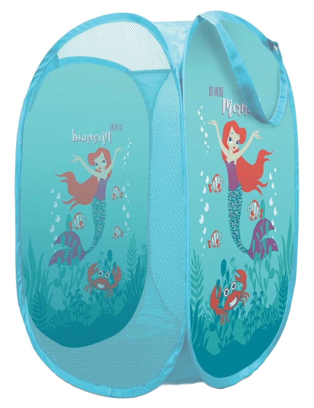 Foldable Pop Up Laundry Bag Toy Storage Basket for Kids Boys and Girls Tidy Room (Storage Basket Theme 4)