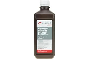 Dealmed Hydrogen Peroxide 3% USP – 16 fl. oz. USA Made Hydrogen Peroxide Cleaner, Hydrogen Peroxide 3 Percent First Aid Cleaner, Hydrogen Peroxide Solution for First Aid Kit and Medical Facilities