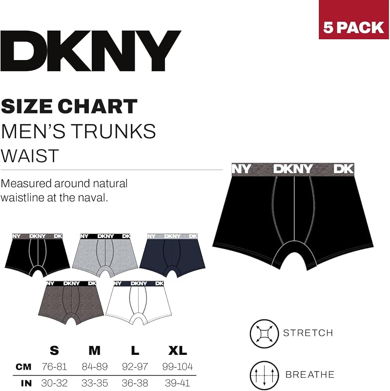 Uomo, Boxers, Grigio/Nero/Blu Marino/Grigio Scuro/Bianco, Confezione da 5, XL
