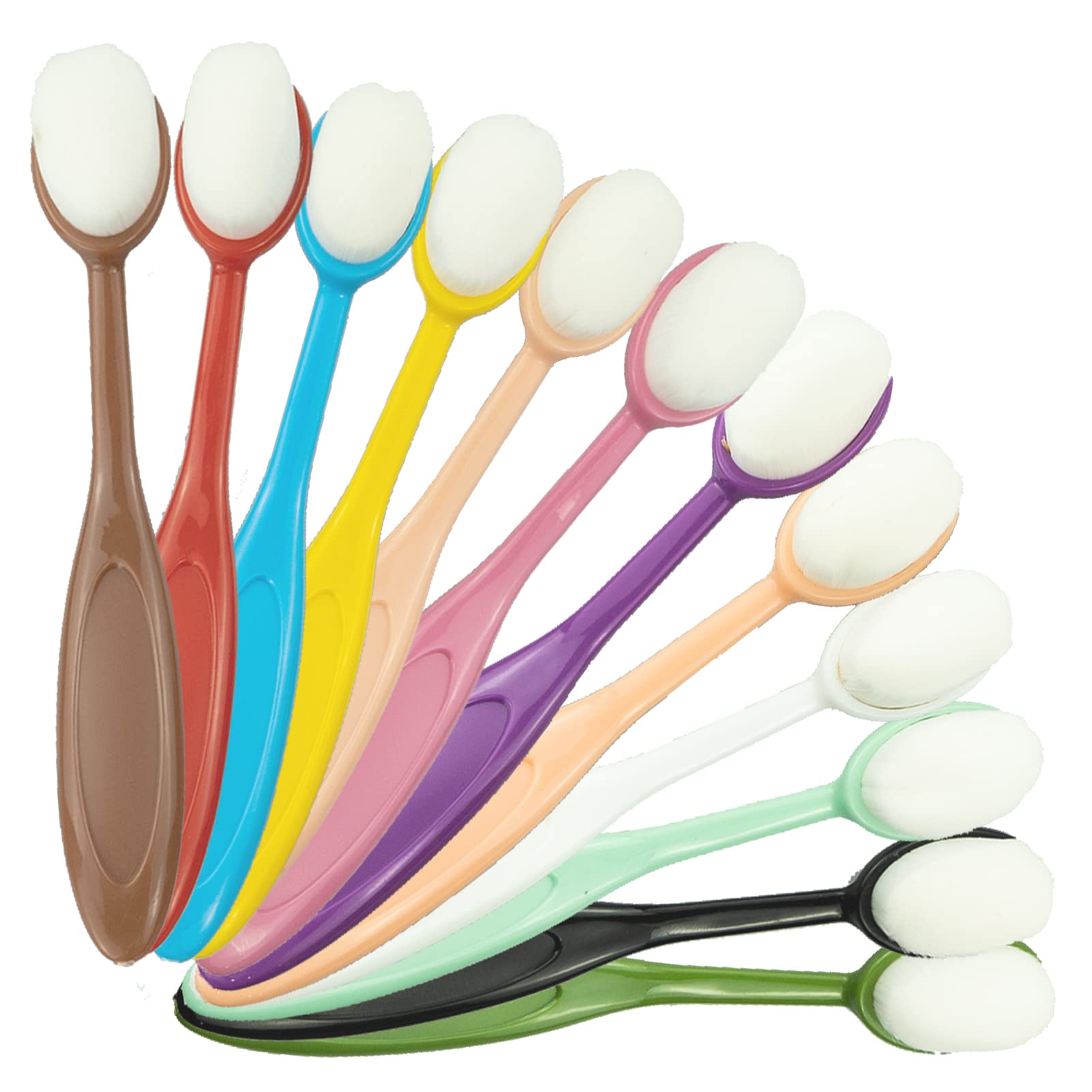 12Pcs Colorful Painting Brushes Set - Blending Brushes for Crafts, Ink, Paper Crafting, Cardmaking, Stamp Scrapbooking