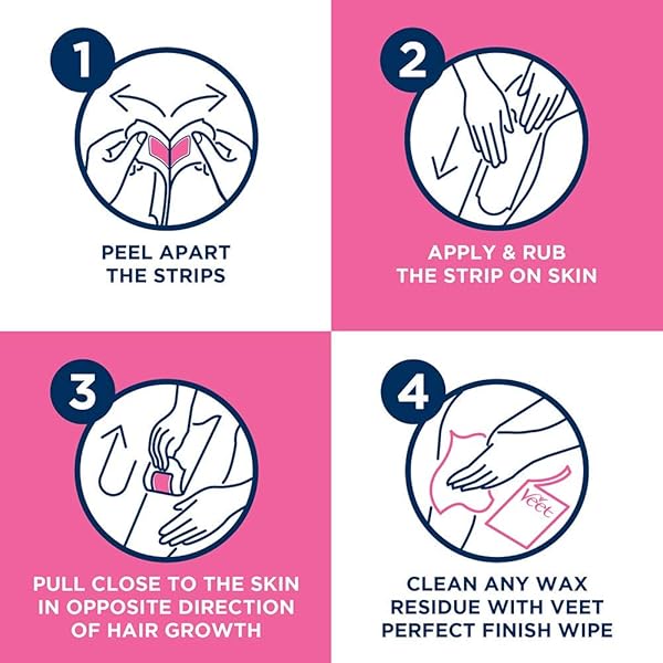 VEET EASY-GEL LEGS HAIR REMOVAL WAX STRIPS FOR SENSITIVE SKIN 40 PACK
