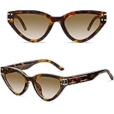 Cat Eye Sunglasses for Women Trendy Classic UV400 Protection Triangle Frame Cateye Sun Glasses