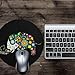 Bright Seamless Texture Beautiful Hand Painted Patterns Background Colorful Flower Elephant Round Mouse Pad Office Desktop or Gaming Cloth Surface Natural Rubber Round Mouse Mat (7.6x7.6 inch)