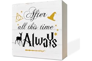 RAZPAH Inspirational Wood Signs, Wooden Box Sign Desk Decor, Rustic Farmhouse Decor for Shelf, Positive Cheer Up Plaque, Table Art Signs, Nursery Decor, Home Decor, After All This Time Always