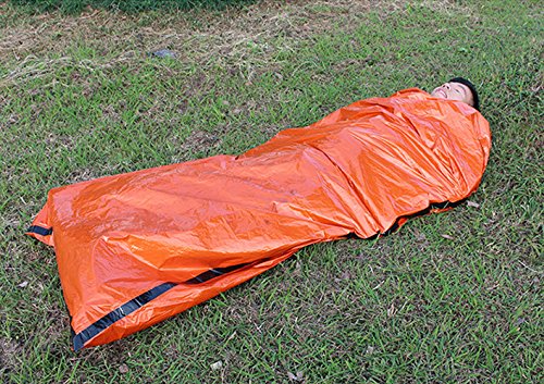 KingTo Sleeping Bag, Lightweight Portable Waterproof,Outdoor Survival Mat Pad Foil Thermal Space First Aid Emergency Blanket Survival to Keep Warm Sleeping Bag Camping Anti-Cold Blanket - Thumbnail 7