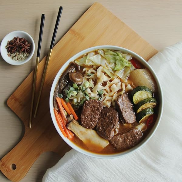VEGEKING VEGAN BEEF NOODLE SOUP – TAIWAN RAMEN | PLANT-BASED MEAT & READY-TO-EAT | HEALTHY, LOW FAT, HIGH PROTEIN ASIAN NOODLES | PRESERVATIVE-FREE, NON-GMO, NO MSG | PRE-COOKED BROTH NOODLES | MUSHROOM & VEGETABLE FLAVOR | VEGETARIAN (1 PACK)