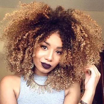 Amazon Com 180 Density Ombre Afro Kinky Curly Human Hair Lace