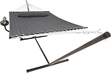 VITA5 Hammock Stand with Side Table Two Person 200 kg Dark Grey view 1