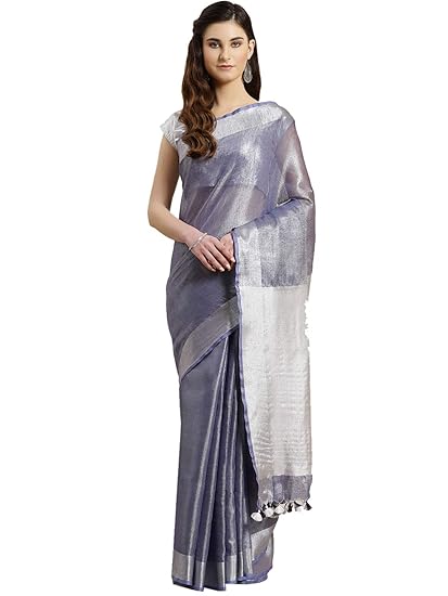 Linen Handwoven Saree and Blouse ALBGSA0009
