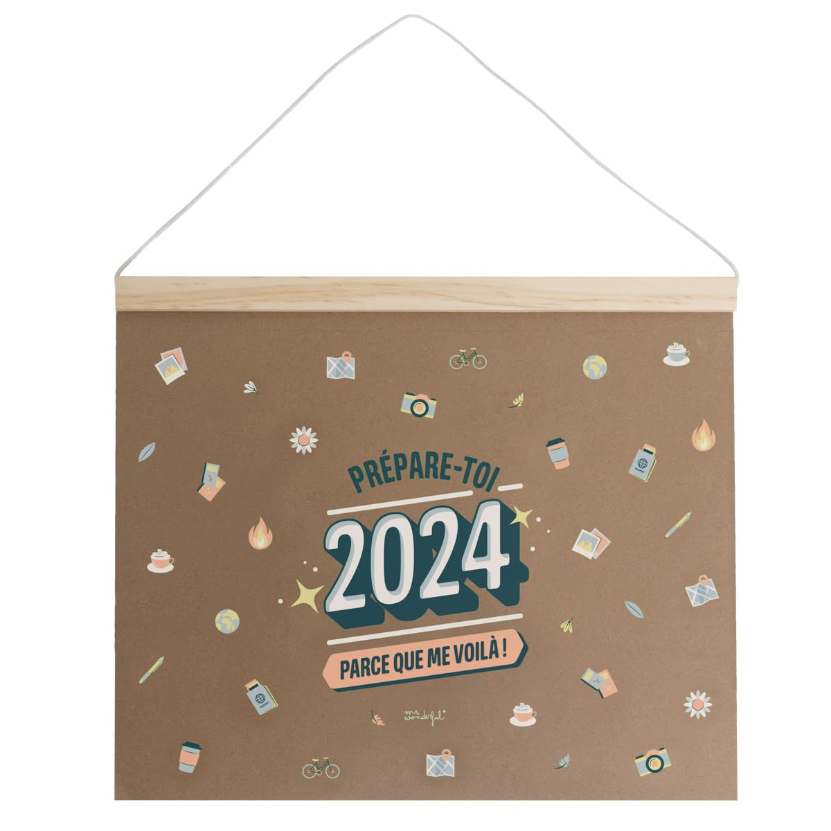 Mr.Wonderful Wall Calendar 2024 – Get Ready 2024... Because Here I Come 37 x 30 x 0.5