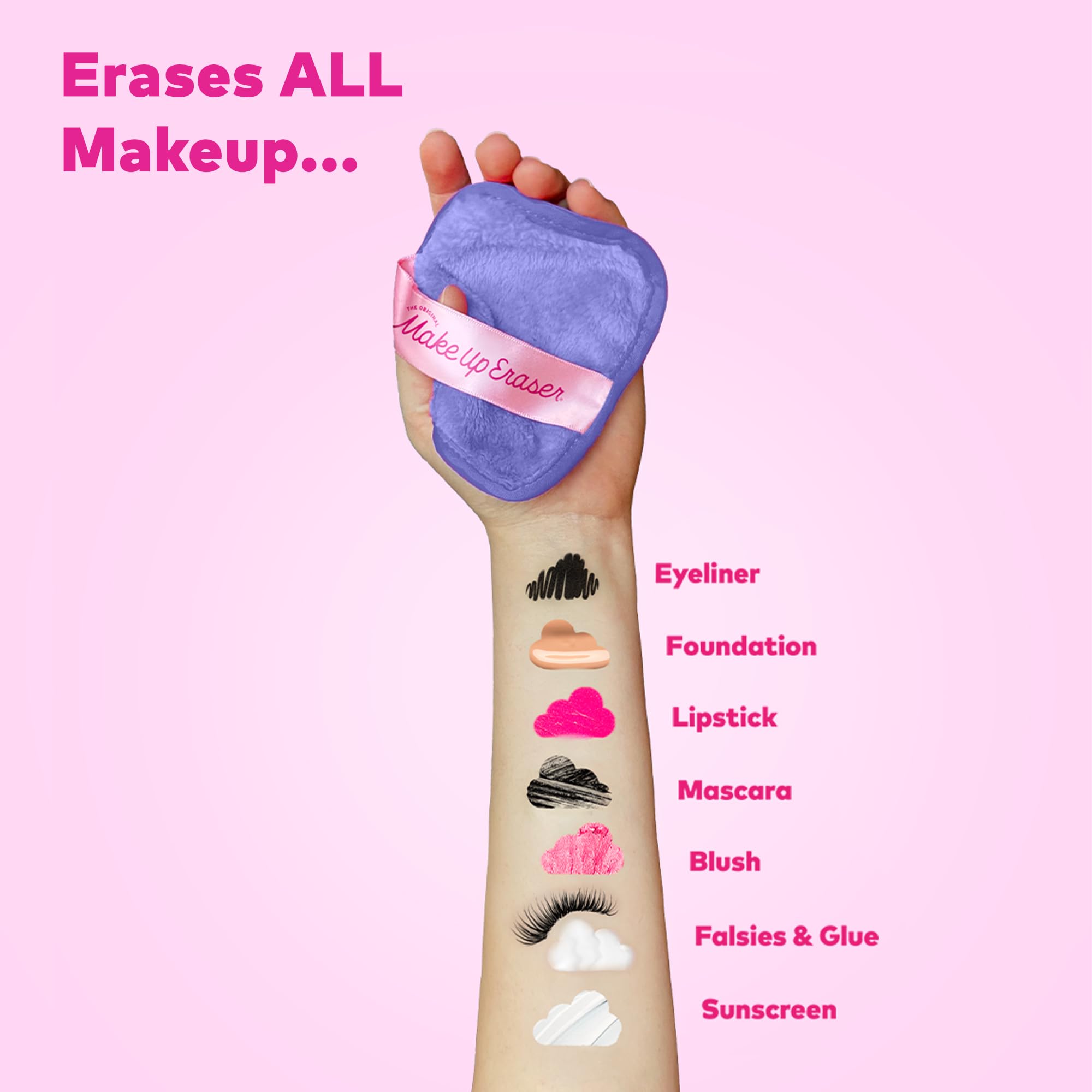 The Original MakeUp Eraser, 7-Day Set, Erase All Makeup with Just Water, Including Waterproof Mascara, Eyeliner, Foundation, Lipstick, Sunscreen, and More! 7ct