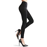 ZIHUA 6 Colors Semi Opaque Footless Tights for Women, 80 Denier Black Footless Tights for Women,S-XL