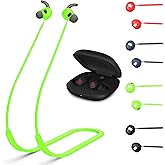 Straps for Beats Fit Pro, Anti-Lost Strap Silicone Necklace Lanyard Compatible with Beats Fit Pro 2021 Accessories Sports Running Holder Connector Cord (Green)