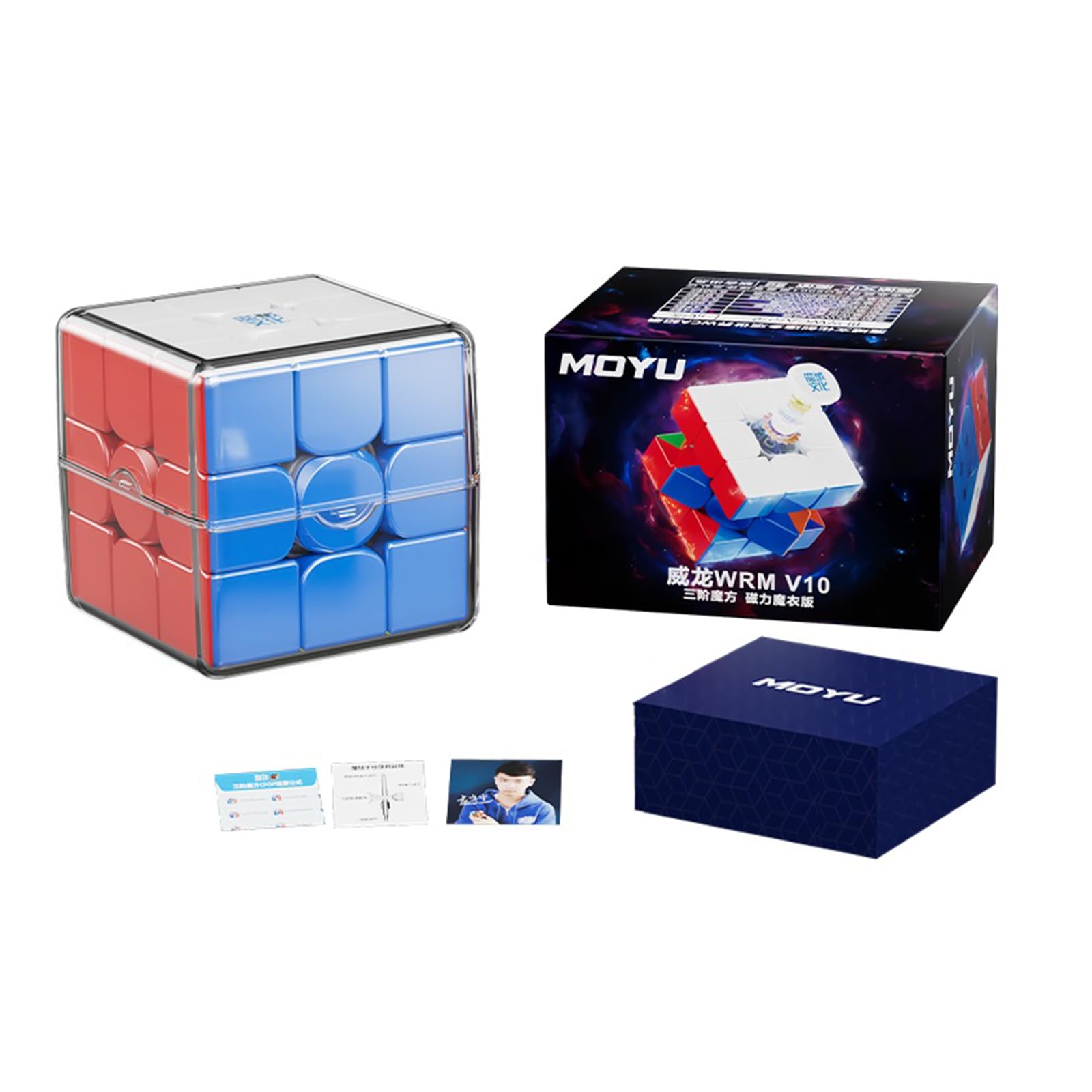 Moyu Weilong WRM V10 2024 Magnetic Speed Cube 3x3 Stickerless Puzzle Cube Professional Magnetic Master Cube (Magnetic UV Coated Version)