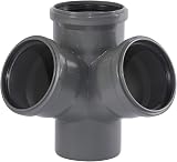 Ostendorf K12983 HTsafe Corner Branch DN 110/110/110 67 Degree Gray Pipe view 1
