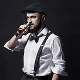 Okabay 1920s Gatsby Men Costume Kit 11Pcs: Waistcoat, Hat, Bow Tie, Pocket Watch view 2