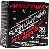 Manic Panic Flash Lightning Hair Bleach Kit | 30 Volume Developer &amp; Bleach Powder, Lightener For Dark Shades, Lifts Up to 5 Levels, Vegan &amp; Cruelty-Free