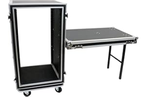 ELITE CORE 20 Space (20U) ATA Rack Amp Road Shock Mount Case (20" Deep) w/ Casters & Lid Table