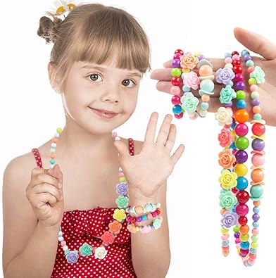 little girl play jewelry sets