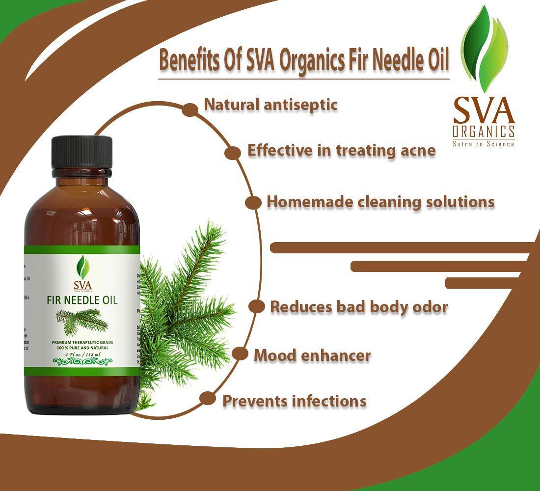 SVA ORGANICS 100% PURE SIBERIAN FIR NEEDLE ESSENTIAL OIL 4 OZ (118 ML) THERAPEUTIC GRADE: Beauty