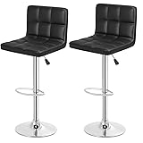 BestOffice Bar Stools Set of 2, Adjustable PU