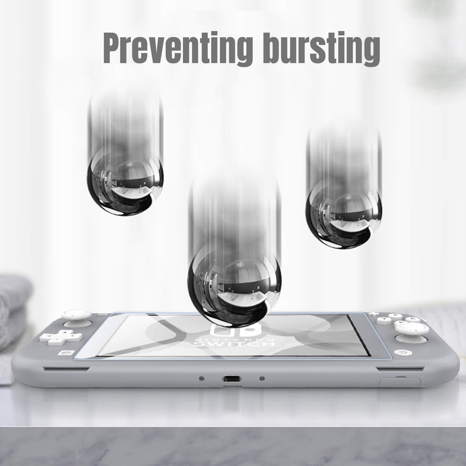 [3 Pack] Tempered Glass Screen Protector for Nintendo Switch Lite, Bubble Free/Anti Scratch/HD Clear, Glass Film Screen Protector for Switch Lite