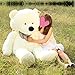 VERCART 4 Foot 47 inch White Color Giant Huge Cuddly Stuffed Animals Plush Teddy Bear Toy Doll