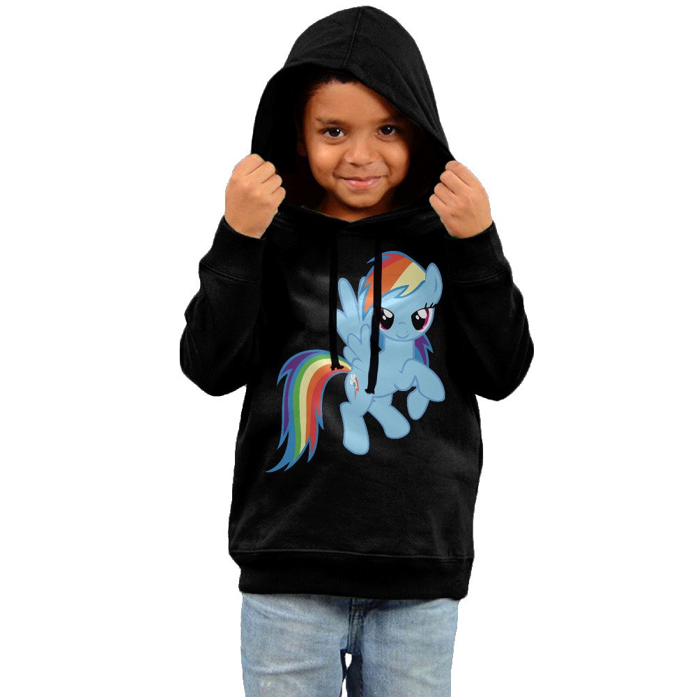 Toddler Vintage My Little Pony Rainbow Dash 100% Cotton Long Sleeve Hoodies