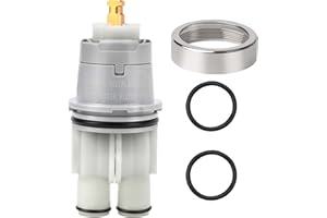 TOVEN-RV RP46074 Delta Shower Cartridge Replacement for Delta 13/14 Series Single Handle Bath Tub Shower Faucet Universal Delta Shower Valve Cartridge Replacement Parts Repair Kit with RP22734 Bonnet Nut