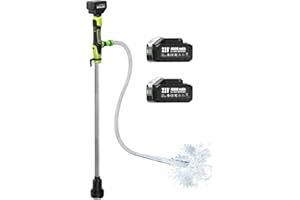 TASKSTAR Cordless Stick Water Transfer Pump, Portable Battery Powered Sump Pump with 2PCS 4000mAh Rechargeable Batteries, 720GPH, 32FT Lift for Pool/Garden/Pond/Boat/RV/Rain Barrels/Outdoor Draining