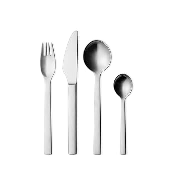 Georg Jensen - Cubertería (Acero Inoxidable, 16 Piezas), Acabado Mate: Amazon.es: Hogar