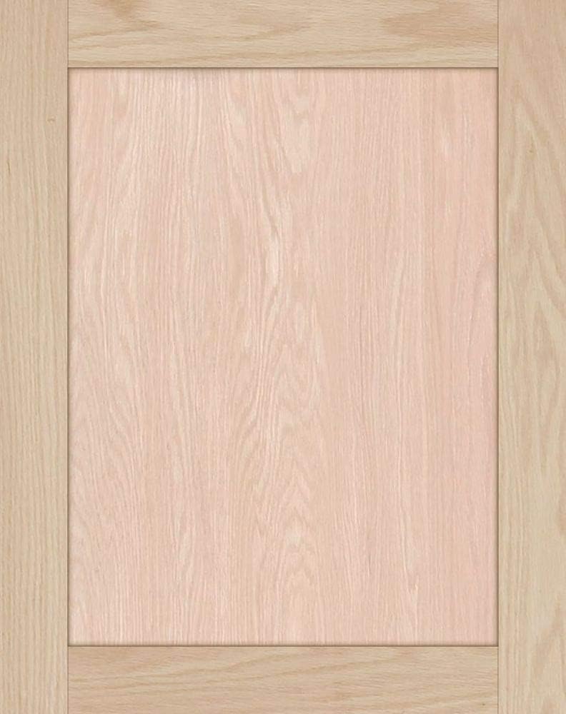 solid oak cabinet doors on Built In Cabinetry 24h X 19w Unfinished Oak Shaker Cabinet Door By Kendor Building Supplies