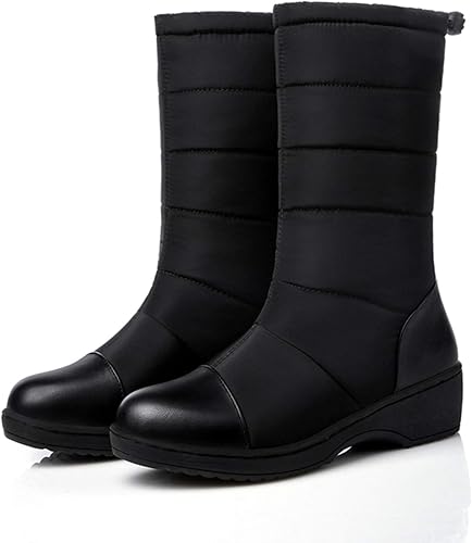 Amazon ムリョシューズ スノーブーツ レディース 防水 スノーシューズ 防滑 防寒ブーツ 冬用 雪靴 長靴 ウィンターブーツ カジュアル 裏起毛 綿靴 滑り止め 防風 アウトドア 雪遊び 雪道 大きいサイズ 通学 通勤用 黒 赤 青 22 5 26 5cm ムリョシューズ ブーツ