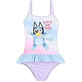 Bluey Girls Swimsuit One Piece Bathing Suit or Rash Guard Set Kids, Toddlers, Swimwear Pool Beach Travel Essentials Holiday