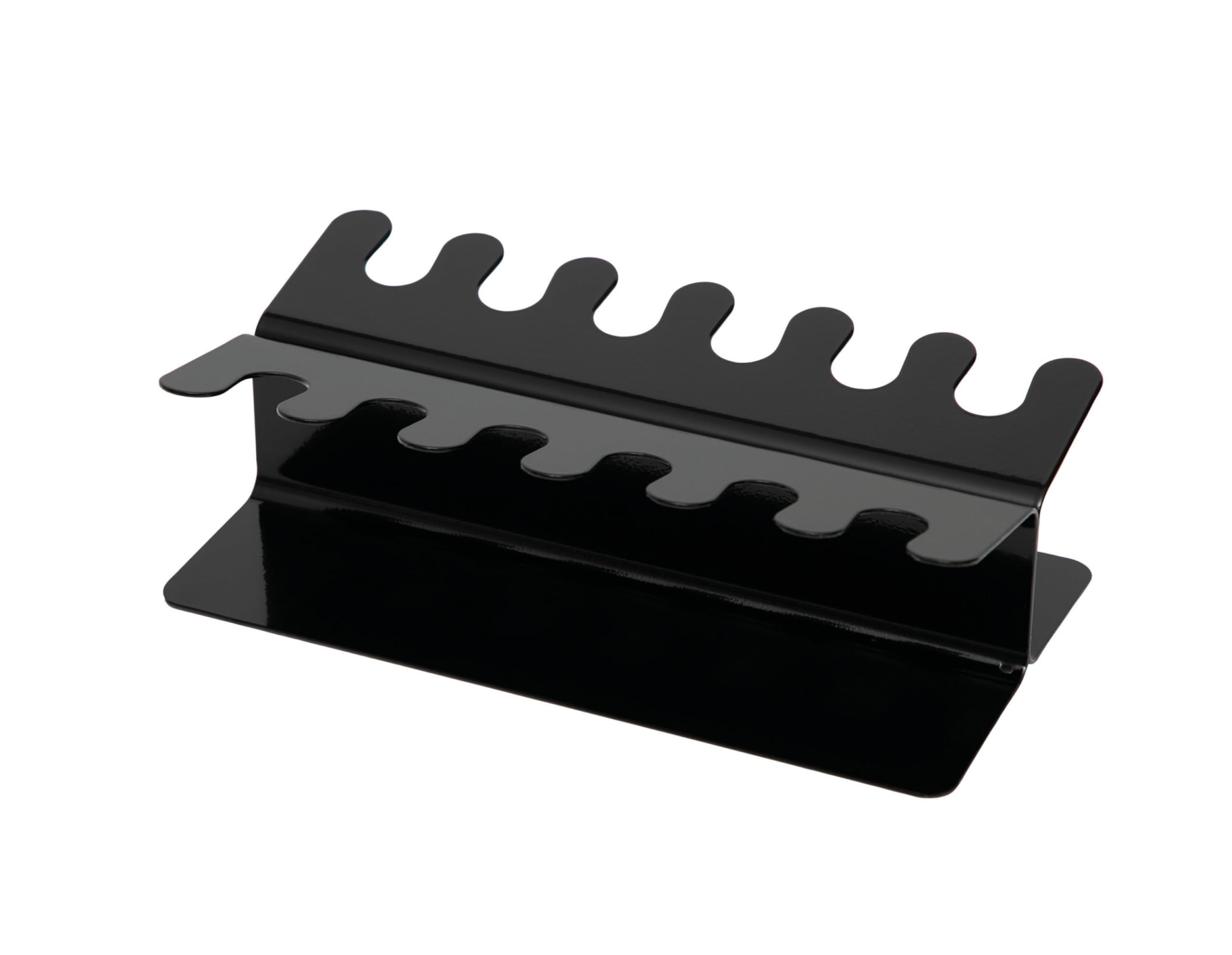 MAUL Straight Form Premium Stamp Holder Metal Stamp Rack for 12 Stamps - Black