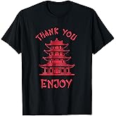 Chinese Takeout Box Costume Thank You Enjoy Asian Vintage T-Shirt