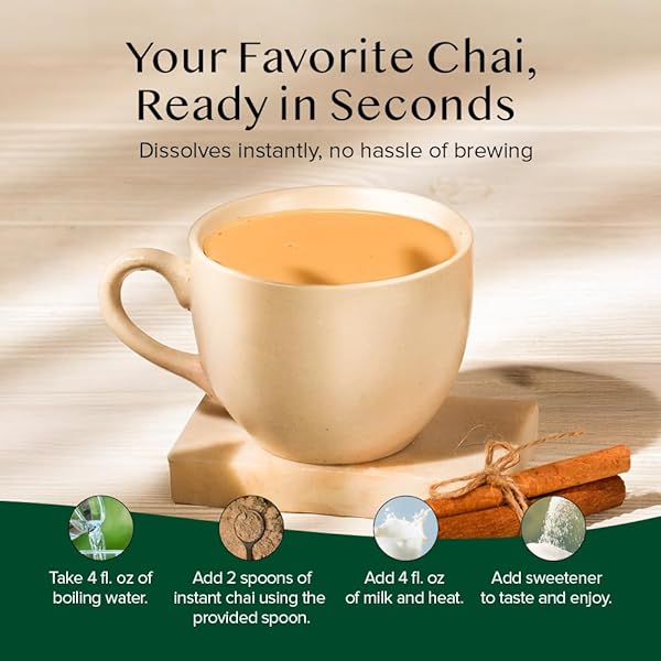 VAHDAM INSTANT CHAI TEA (3OZ/85G) – TRADITIONAL MASALA CHAI | MAKES 100 CUPS | NATURAL SPICES, ZERO CALORIES | INSTANT INDIAN TEA – NO STEEPING | UNSWEETENED TEA POWDER | FREE BAMBOO SPOON INSIDE